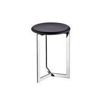 Smedbo FK412 19 in. Shower Seat in Polished Stainless Steel/Black Outline Collection Collection
